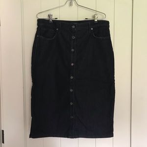 Button Down Denim Skirt - Banana Republic